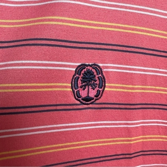 Peter Millar Men’s Double Mercerized Pink Striped Golf Polo Shirt, Size XL - Picture 4 of 8